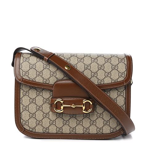 gucci light brown monogra on top and ends of handbag|Gucci brown bag vintage.